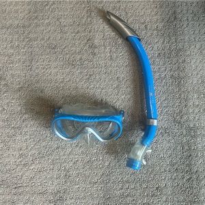 Aqua Lung Sport Snorkeling Combo Junior | Kids Blue Snorkel & Dive Mask Preowned